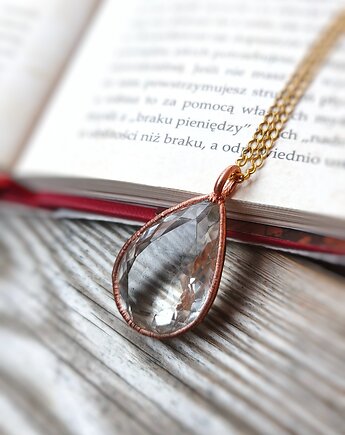 Kryształowy wisiorek III kryształ górski miedź, Treemasters Copper Jewelry