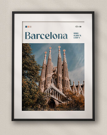 Minimalistyczny plakat Barcelona Hiszpania - Do salonu, sypialni, biura, DAPIDOKA