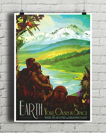 Ziemia - Earth - plakat NASA, minimalmill