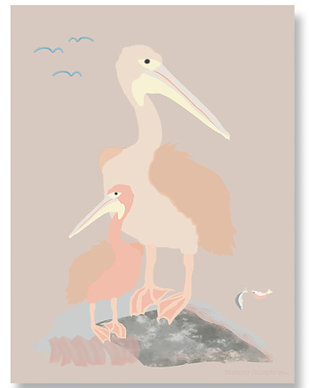 Plakat dla dzieci Pelikany ( Pelican Love ), HUMPTY DUMPTY ROOM DECORATION
