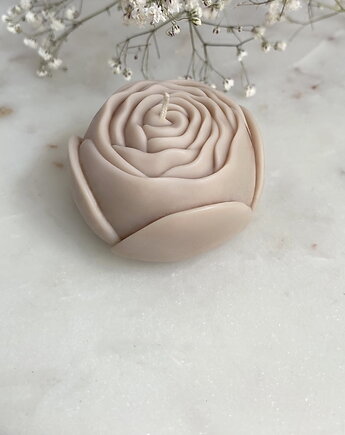 Świeca sojowa dekoracyjna "Flower" 58x40mm jasny beż, Coccola JEWELLERY