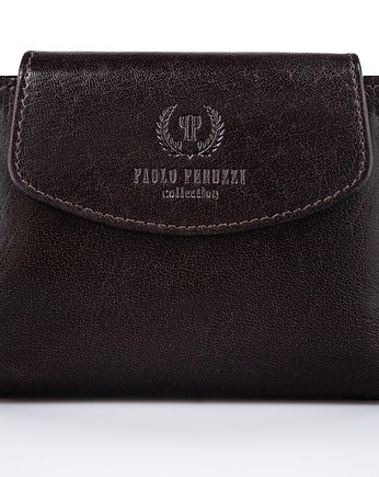 SKÓRZANY PORTFEL DAMSKI PAOLO PERUZZI RFID T-12-BR, Paolo Peruzzi