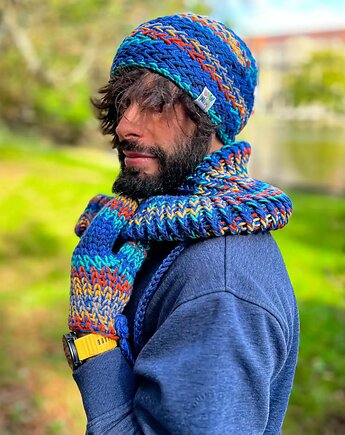 Męska czapka MERINO 50% Górski potok EXPLORER, Brain Inside