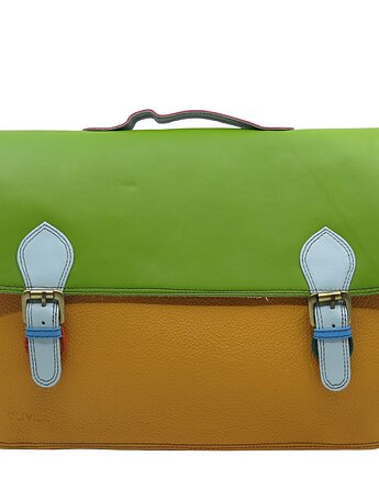 Aktówka torebka damska pojemna mieści A4 skórzana elegancka eko OLIVKA, Olivka Warsaw