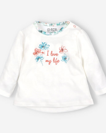 Bluzka niemowlęca FLOWERS z bawełny organicznej dla dziewczynki, Nini
