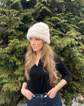 Puszysta czapka winter muse z alpaki i wełny merino, GANGSTA KNIT