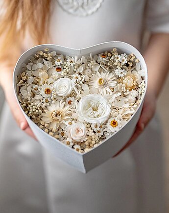 Mały flower box serce  , Projekt wianki