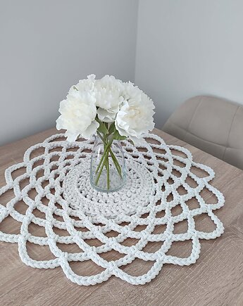 Serweta ze sznurka ozdobna szydełkowa 55cm, MISZ MASZ Dorota Tyszko