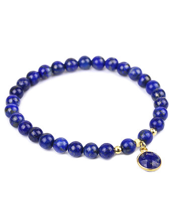 Bransoletka Lapis Lazuli Zawieszka złoto, Brazi Druse Jewelry