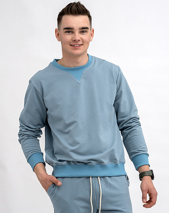 Bluza męska basic  do V NIEBIESKA, 3 for U