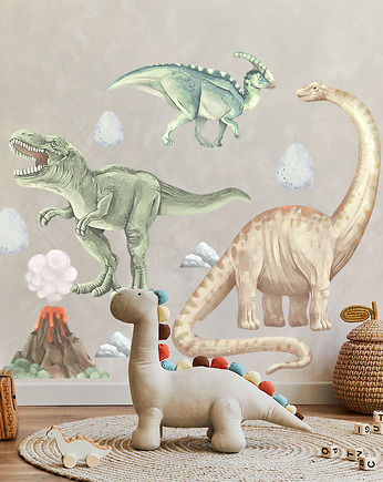 DINOZAURY I - naklejka na ścianę, OSOBY - Prezent dla dziecka