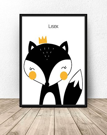 Plakat dla dzieci "Lisek" 50x70 (500mm x 700 mm), scandiposter