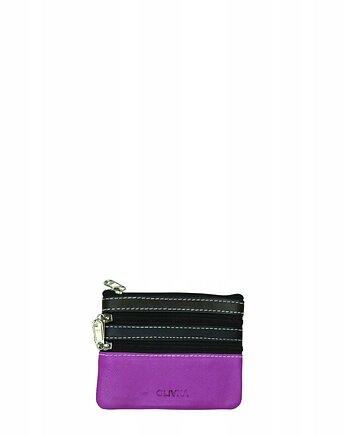 Saszetka skórzana na klucze z kółkiem monety bilonówka skórzana OLIVKA, Olivka Warsaw