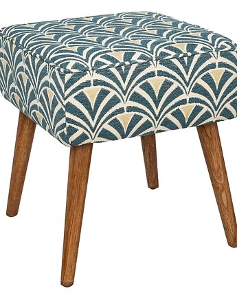 Stołek w stylu retro Sixties biało-niebieski, MIA home