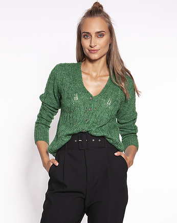 Rozpinany sweter - SWE267 zielony MKM, MKMswetry