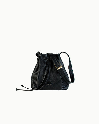 "Le sac petite" czarna satynowa anakonda, Hedonism