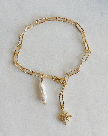Bransoletka Łańcuszek z perłą, Chmolowska Jewellery