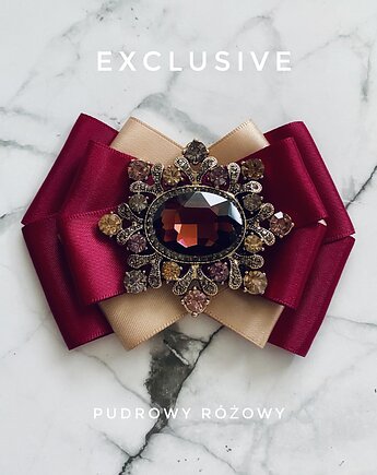 Kolekcja Exclusive Brosza z kryształem Burgund NEW, Pudrowy Różowy