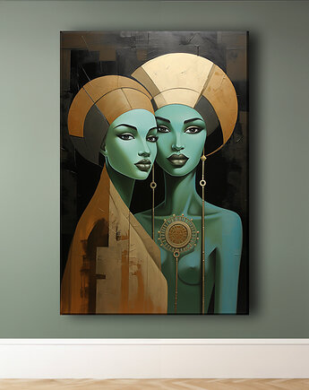 Oblicza Innych Wymiarów - Obraz na płótnie - Druk Blejtrama - Surrealizm #14, Black Sapphire Art
