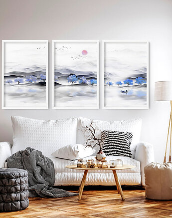 Plakat Tryptyk Pastelowe Sny Natury, Harvest Maison
