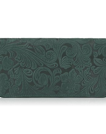 ZIELONY PORTFEL DAMSKI W KWIATY T-08-GR, Paolo Peruzzi