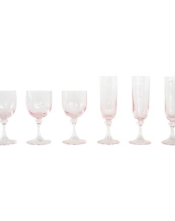 Komplet kieliszków różowych, francuski design, lata 70, produkcja: Francja, Przetwory design