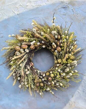 Wianek dekoracyjny, wiosenny, na drzwi lub ścianę, Rondo Kwiatowe