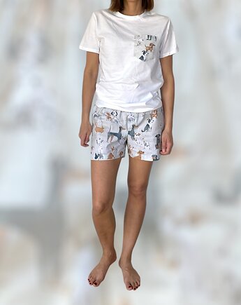 Piżama Unisex bawełniana w pieski, HisOutfit