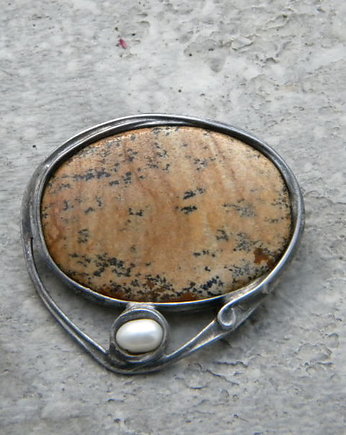 Jaspis obrazkowy  - broszka, Beata Trotter