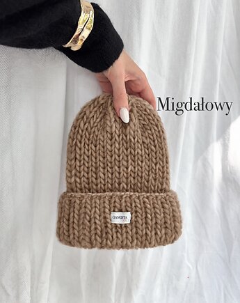 Czapka Lily 100% wełna *migdałowy*, GANGSTA KNIT