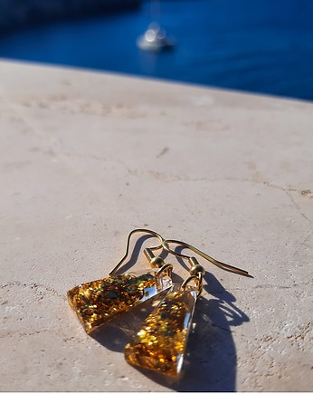 Kolczyki w kolorze złotym, Figa handmade accessories