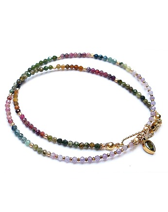 Turmaliny /choker/ vol. 51 naszyjnik /23.03.26/- Szlachetna kolekcja, KiKa pracownia