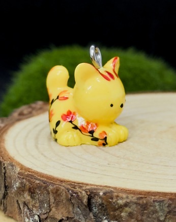 Wisiorek z mini zwierzątkami, wisiorek kot, zawieszka kot, kotek, The spoon of honey