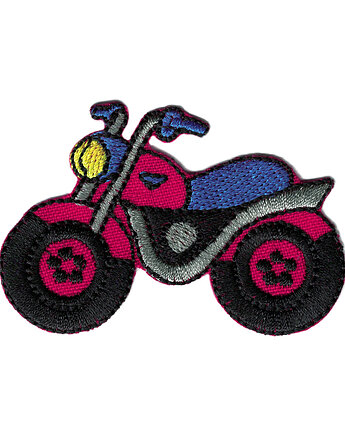 Naszywka naprasowanka MOTOR MOTOCYKL termoprzylepna haft 6,4x4,3cm, Wyszywane