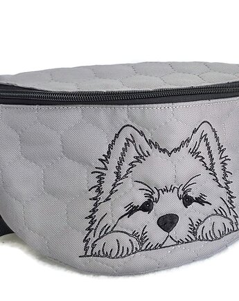 Nerka szara z pieskiem samojed, Made by Joan