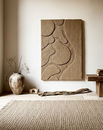 Obraz strukturalny Jute Elegance, Zaplątana W Sznurki