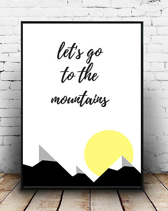 plakat Let's go to the mountains, MUKI design