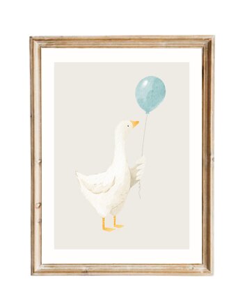 PLAKAT gąska, z gęsią, obrazek pokój dziecka, farmhouse dekoracja gęś, black dot studio
