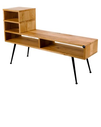 Szafka RTV Dąb Loft Drewno Lite  130 cm  RTV-8, EMRA WOOD DESIGN