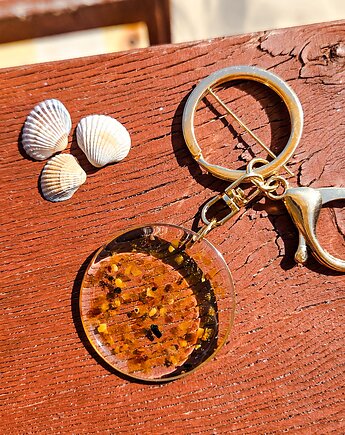 Breloczek z bursztynem, Figa handmade accessories