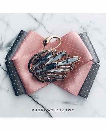 Brosza z Łabędziem NEW DESIGN, Pudrowy Różowy