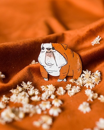 Broszka buldog angielski