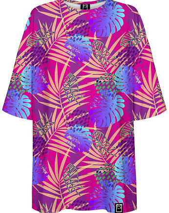 DR.CROW T-shirt Damski Oversize Palmy Monstera, DrCrow