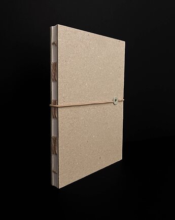 Notes  gładki zamykany na gumkę Beige Grey, Weronika Kanigowska