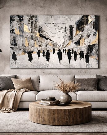 ABSTRAKCJA People, Wielkoformatowy obraz Ręcznie malowany XXL Duży, Diana Abstract Art