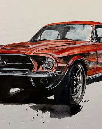 Ręcznie malowany obrazek " Mustang", ReinerArt