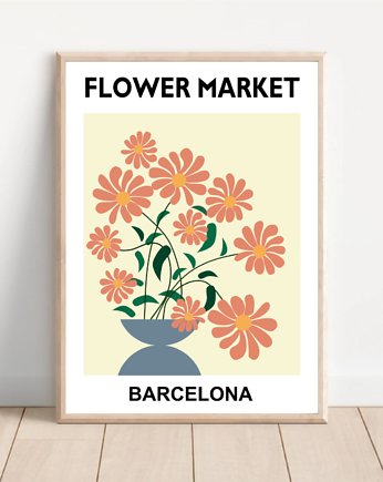 PLAKAT wystawowy, kwiaty, wiosenny, grafika, black dot studio
