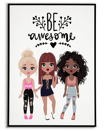 Plakat dla dziewczynki L.O.L - Rainbow High BARBIE z laleczkami, Bajkowe Obrazki