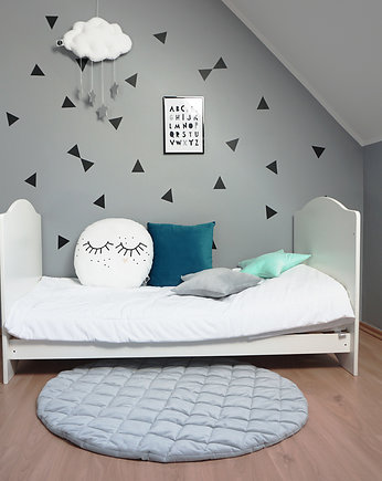 SZARA pikowana mata do zabawy Velvet, Nukko Design