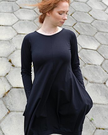 Sukienka czarna bawełniana bombka, NavahoClothing